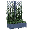 Vidaxl plantenbak met trellis blauwgrijs 80x40x121,5 cm pp