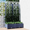 Vidaxl plantenbak met trellis blauwgrijs 80x40x121,5 cm pp