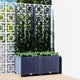 Vidaxl plantenbak met trellis blauwgrijs 80x40x136 cm pp