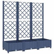 Vidaxl plantenbak met latwerk 120x40x121,5 cm polypropeen blauwgrijs - afbeelding 2