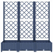 Vidaxl plantenbak met latwerk 120x40x121,5 cm polypropeen blauwgrijs - afbeelding 3