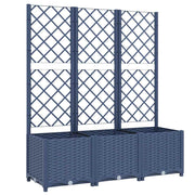 Vidaxl plantenbak met latwerk 120x40x136 cm polypropeen blauwgrijs - afbeelding 2