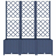 Vidaxl plantenbak met latwerk 120x40x136 cm polypropeen blauwgrijs - afbeelding 3