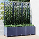 Vidaxl plantenbak met latwerk 120x40x136 cm polypropeen blauwgrijs