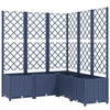 Vidaxl plantenbak met latwerk 120x120x136 cm polypropeen blauwgrijs