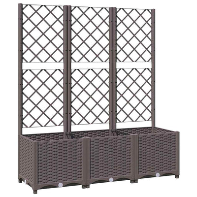 Vidaxl plantenbak met trellis bruin 120x40x136 cm pp