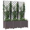Vidaxl plantenbak met trellis bruin 120x40x136 cm pp