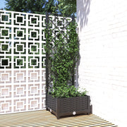 Vidaxl plantenbak met trellis zwart 40x40x121,5 cm pp - afbeelding 1