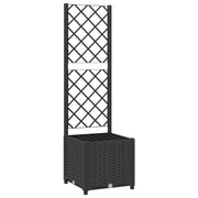 Vidaxl plantenbak met trellis zwart 40x40x136 cm pp - afbeelding 2