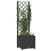Vidaxl plantenbak met trellis zwart 40x40x136 cm pp - afbeelding 3