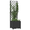 Vidaxl plantenbak met trellis zwart 40x40x136 cm pp