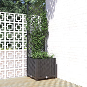 Vidaxl plantenbak met trellis zwart 40x40x136 cm pp - afbeelding 1