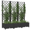 Vidaxl plantenbak met trellis zwart 120x40x121,5 cm pp