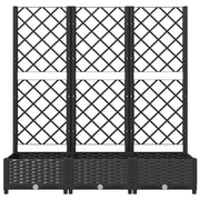 Vidaxl plantenbak met trellis zwart 120x40x121,5 cm pp - afbeelding 3