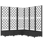 Vidaxl plantenbak met latwerk 120x120x121,5 cm polypropeen zwart - afbeelding 2
