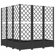 Vidaxl plantenbak met latwerk 120x120x121,5 cm polypropeen zwart - afbeelding 3