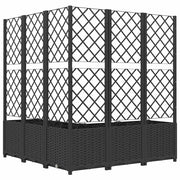 Vidaxl plantenbak met latwerk 120x120x136 cm polypropeen zwart - afbeelding 3
