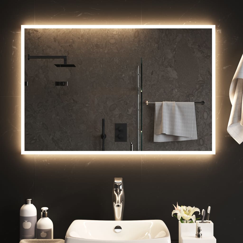 Vidaxl badkamerspiegel led 90x60 cm