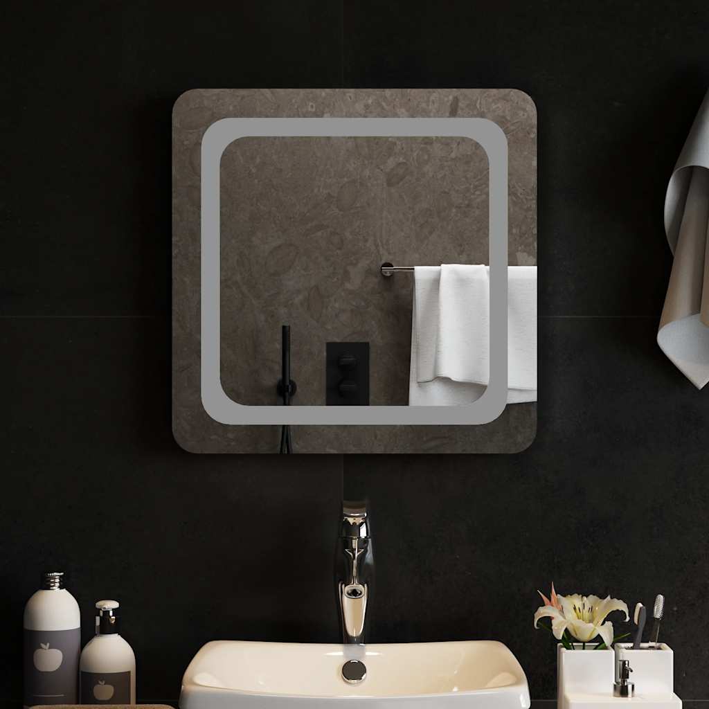 Vidaxl badkamerspiegel led 50x50 cm