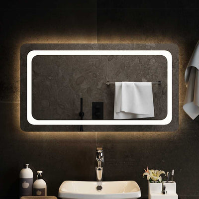 Vidaxl badkamerspiegel led 90x50 cm