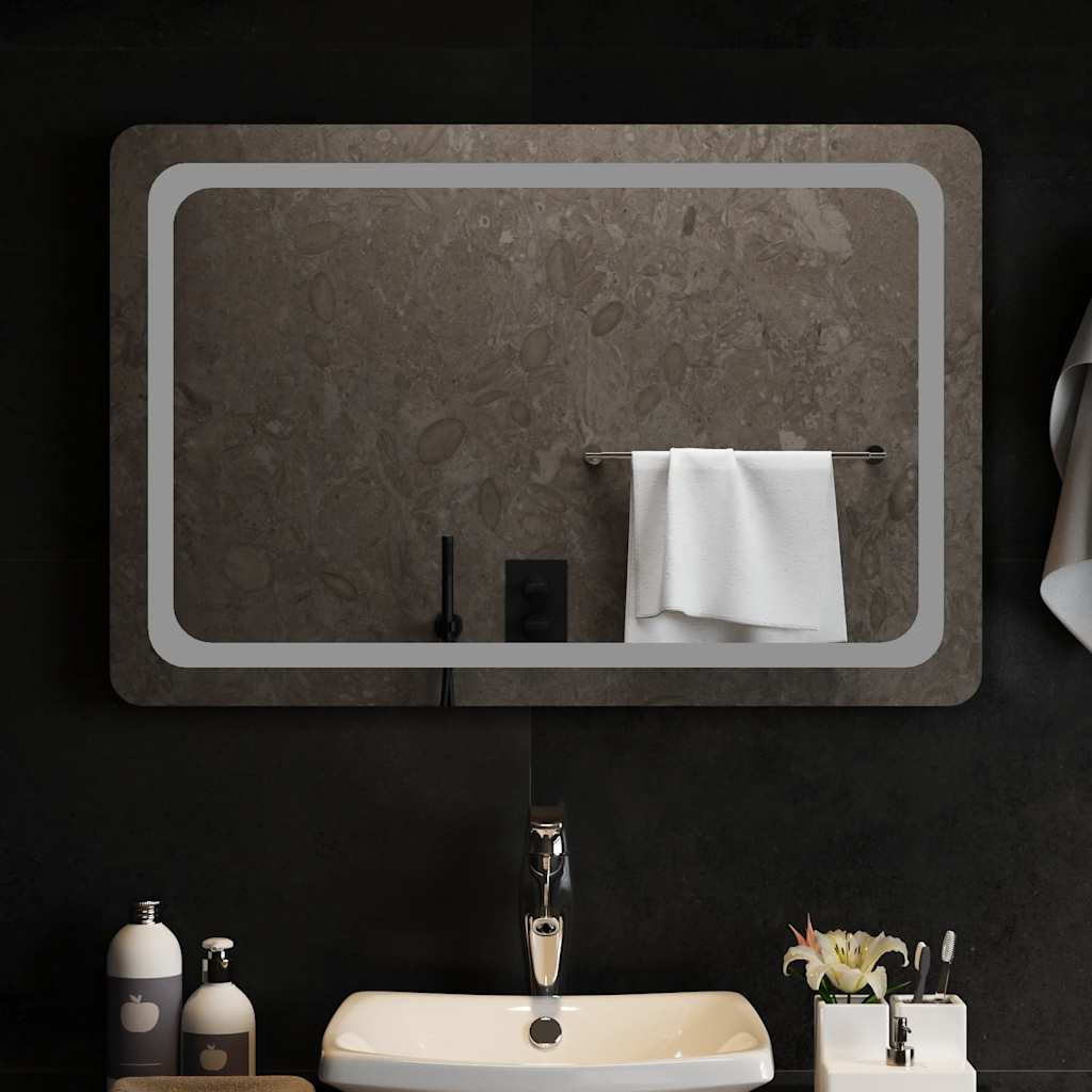 Vidaxl badkamerspiegel led 90x60 cm