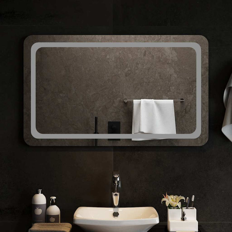Vidaxl badkamerspiegel led 100x60 cm