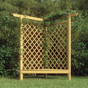 VidaXL Hoekpergola met bank 166x81x174 cm geïmpregneerd grenenhout - afbeelding 1
