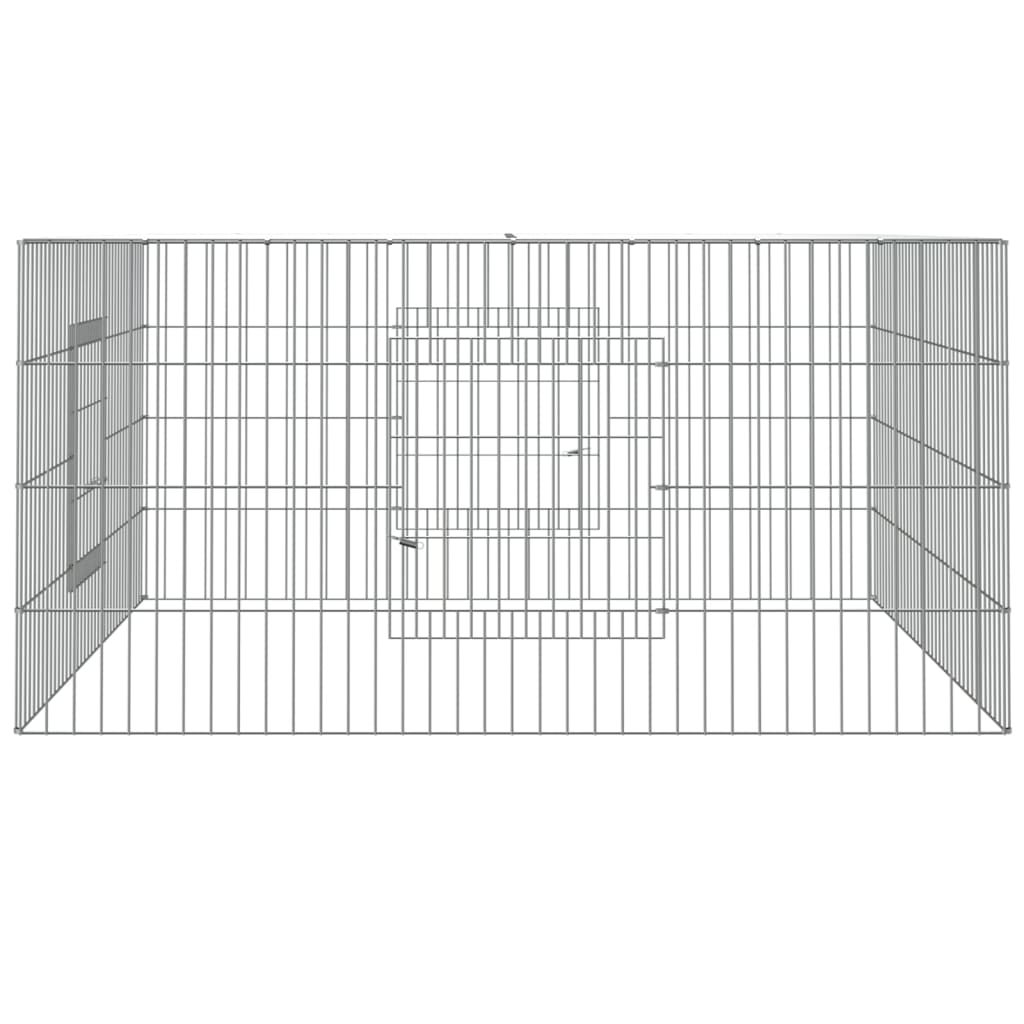 VidaXL Konijnenkooi 110x110x55 cm gegalvaniseerd ijzer