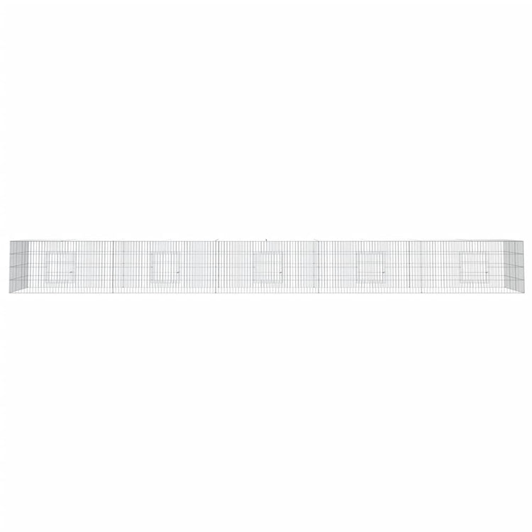 Vidaxl konijnenkooi met 5 panelen 541x109x54 cm gegalvaniseerd ijzer