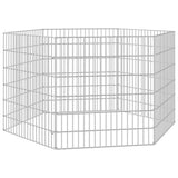Vidaxl dierenverblijf 6 panelen 54x60 cm gegalvaniseerd ijzer - afbeelding 2