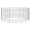 Vidaxl dierenverblijf 8 panelen 54x60 cm gegalvaniseerd ijzer