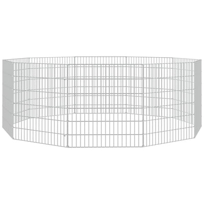 Vidaxl dierenverblijf 10 panelen 54x60 cm gegalvaniseerd ijzer