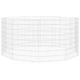 Vidaxl dierenverblijf 10 panelen 54x80 cm gegalvaniseerd ijzer - afbeelding 2