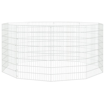 Vidaxl dierenverblijf 10 panelen 54x80 cm gegalvaniseerd ijzer
