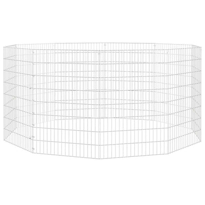 Vidaxl dierenverblijf 10 panelen 54x80 cm gegalvaniseerd ijzer