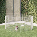 Vidaxl dierenverblijf 10 panelen 54x80 cm gegalvaniseerd ijzer - afbeelding 1