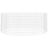 Vidaxl dierenverblijf 12 panelen 54x80 cm gegalvaniseerd ijzer - afbeelding 2