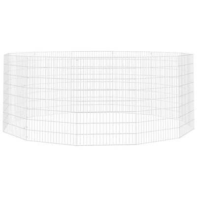 Vidaxl dierenverblijf 12 panelen 54x80 cm gegalvaniseerd ijzer
