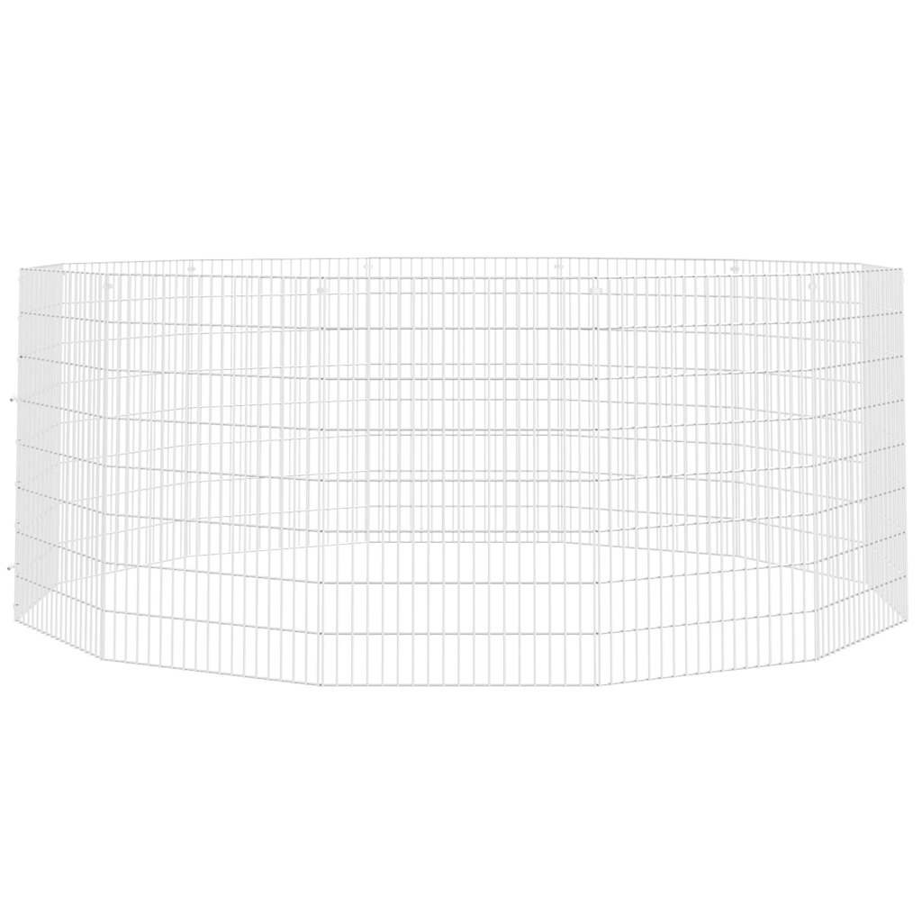 Vidaxl dierenverblijf 12 panelen 54x80 cm gegalvaniseerd ijzer