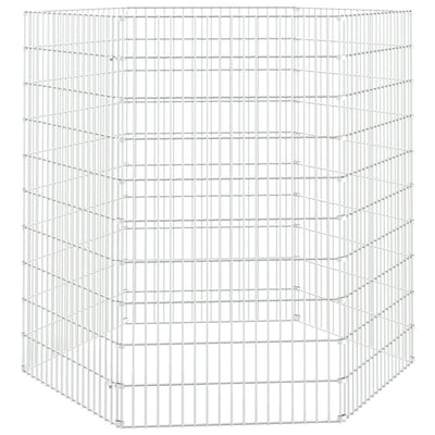 Vidaxl dierenverblijf 6 panelen 54x100 cm gegalvaniseerd ijzer