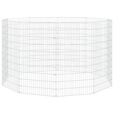 Vidaxl dierenverblijf 10 panelen 54x100 cm gegalvaniseerd ijzer