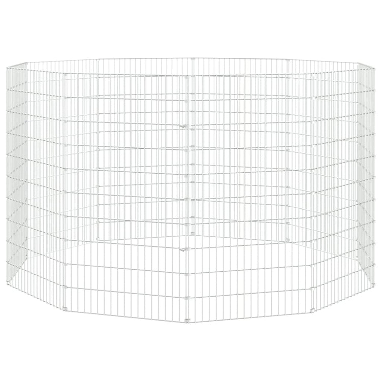 Vidaxl dierenverblijf 10 panelen 54x100 cm gegalvaniseerd ijzer