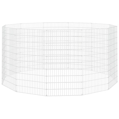 Vidaxl vrije uitloopverblijf voor dieren 12 panelen 54x100 cm gegalvaniseerd ijzer