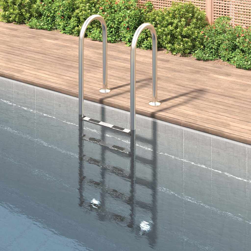 Vidaxl zwembadladder 54x38x211 cm 304 roestvrij staal