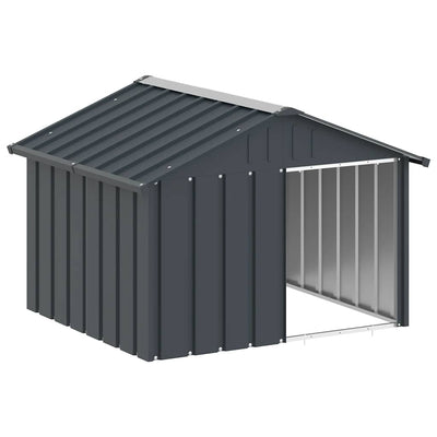 Vidaxl hondenhok 116,5x103x81,5 cm gegalvaniseerd staal antracietkleur