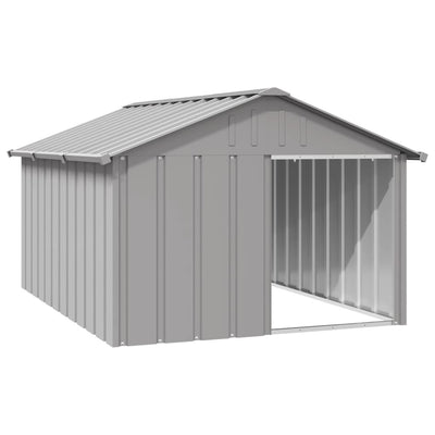 Vidaxl hondenhok 116,5x153x81,5 cm gegalvaniseerd staal grijs