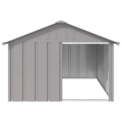 Vidaxl hondenhok 116,5x153x81,5 cm gegalvaniseerd staal grijs