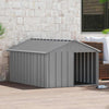 Vidaxl hondenhok 116,5x153x81,5 cm gegalvaniseerd staal grijs