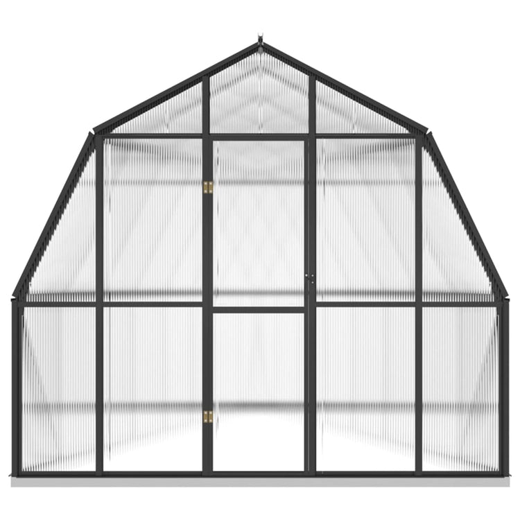 VidaXL Broeikas met basisframe 12,63 m² aluminium antracietkleurig