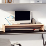 Vidaxl monitorstandaard 100x27x15 cm massief grenenhout - afbeelding 1